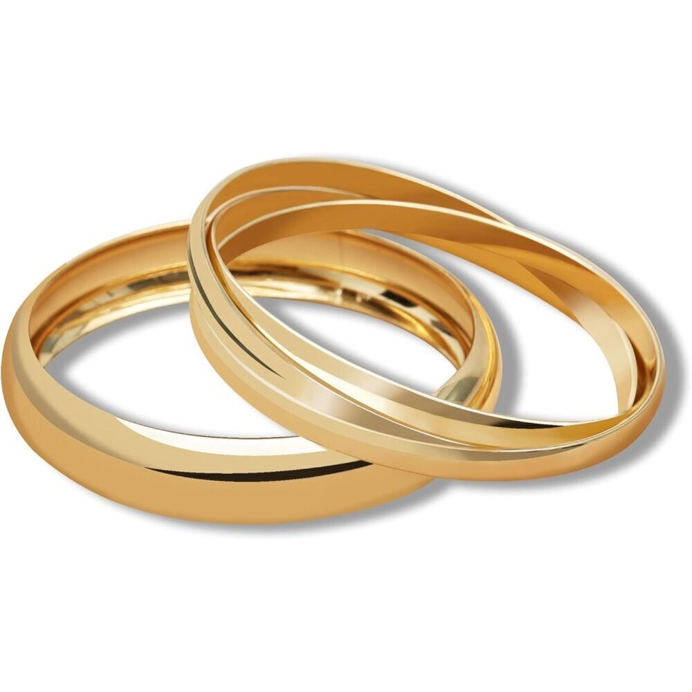 Gold Bangle Bracelets Set Women 14k Jewelry Layered Chunky Elegant Gift